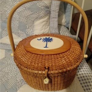 Barlow Nantucket Basket Handbag South Carolina State Emblem